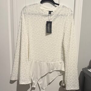 Ivory Lace Long Sleeve Bodysuit